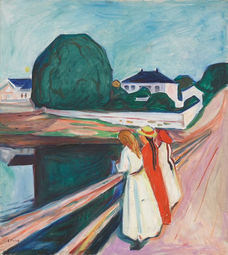 Edvard Munch: Pikene på broen / The Girls on the Bridge (1927)