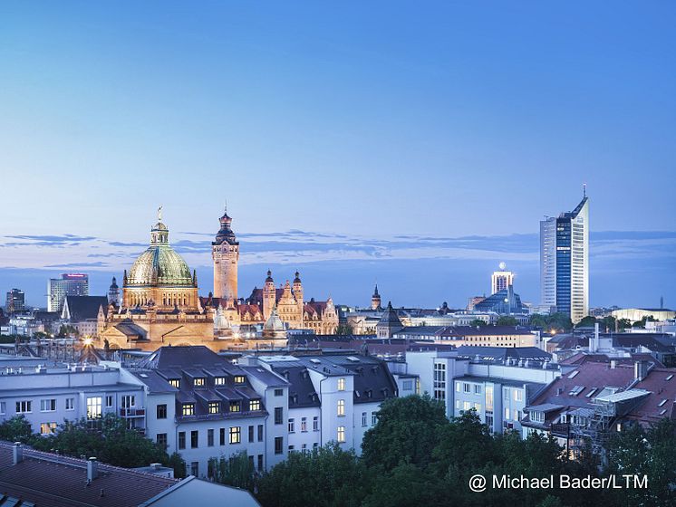 Abendstimmung - Skyline von Leipzig