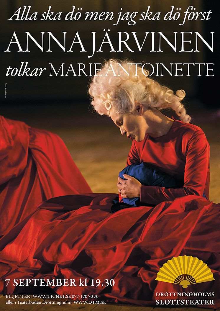 Anna Järvinen tolkar Marie Antoinette i "Alla ska dö men jag ska dö först"
