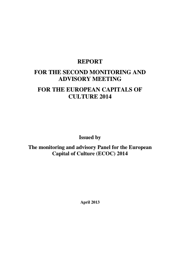 ECOC Monitoring Report