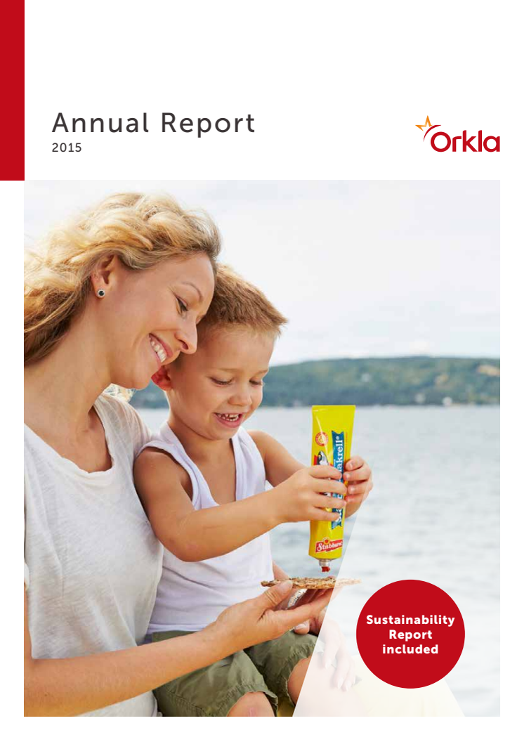 Orkla-konsernin vuosikertomus 2015 sisältää myös yritysvastuuosion