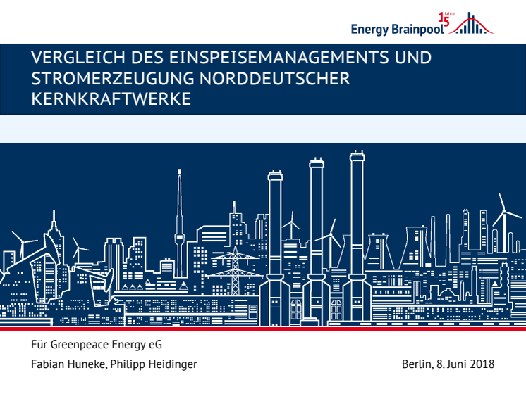 Untersuchung von Energy Brainpool: Vergleich des Einspeisemanagements und Stromerzeugung norddeutscher Kernkraftwerke
