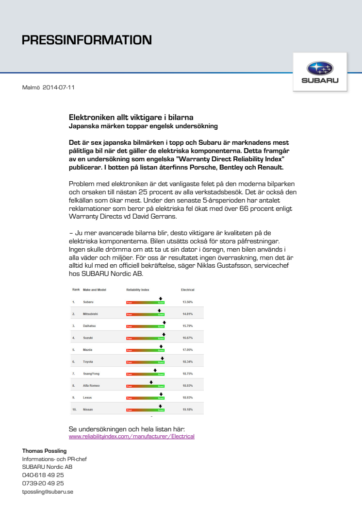 Elektroniken allt viktigare i bilarna