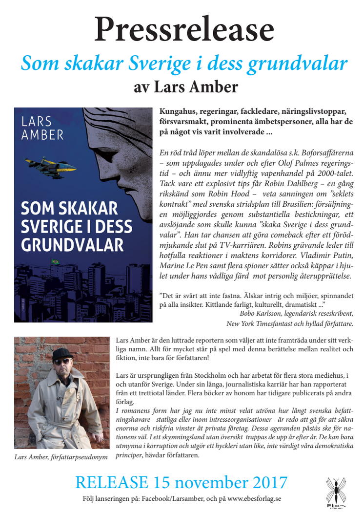 "Som skakar Sverige i dess grundvalar" av Lars Amber