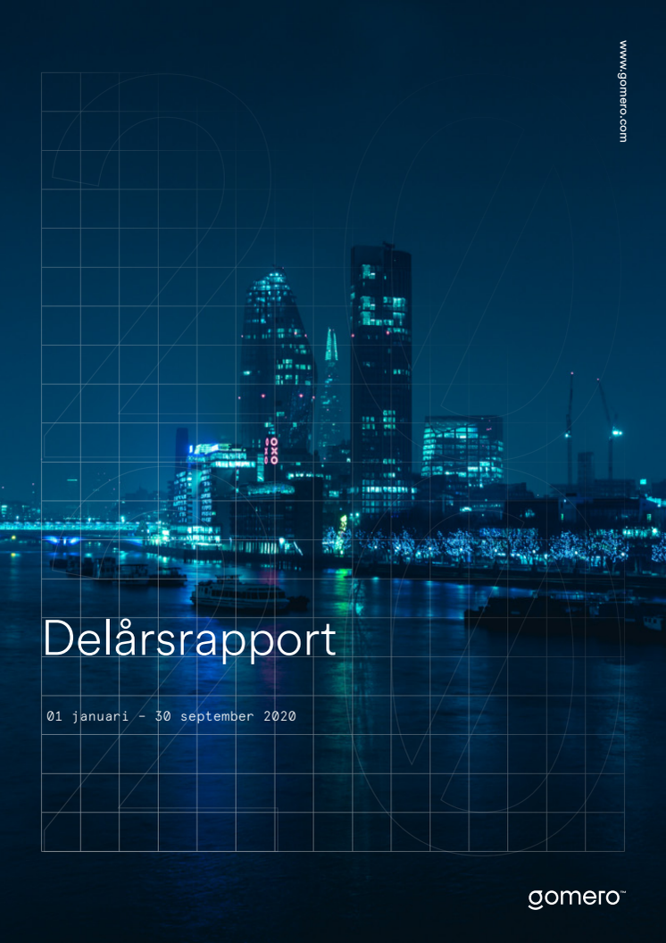 Gomero delårsrapport januari -september 2020