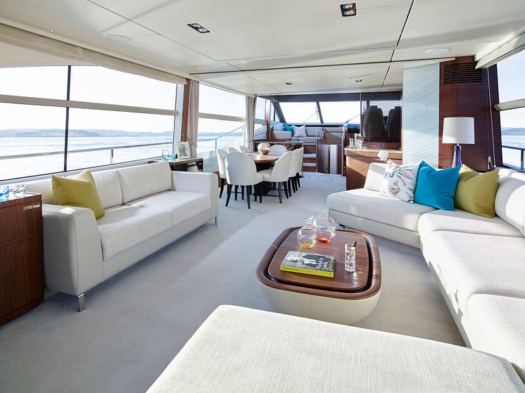 High res image - Princess Motor Yacht Sales - Princess 75 interior saloon