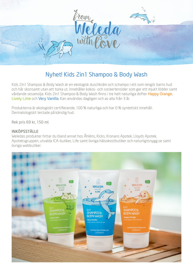 Nyhet! Kids 2in1 Shampoo & Body Wash