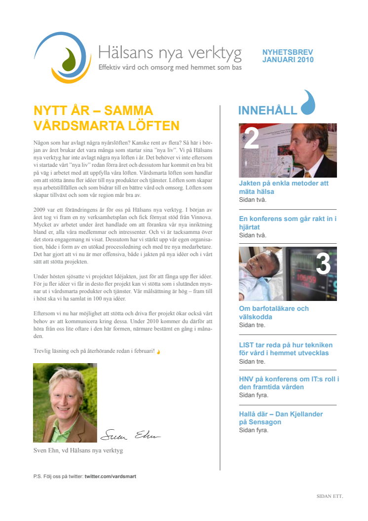 Nyhetsbrev från Hälsans nya verktyg