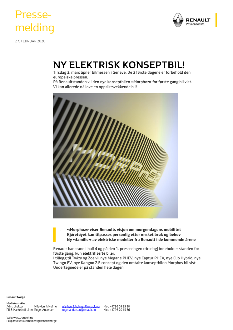 Ny elektrisk konseptbil fra Renault