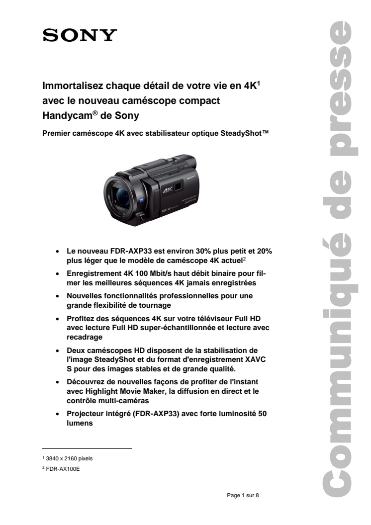 Communication de presse_CES 2015_Camcorder_F-CH_150106