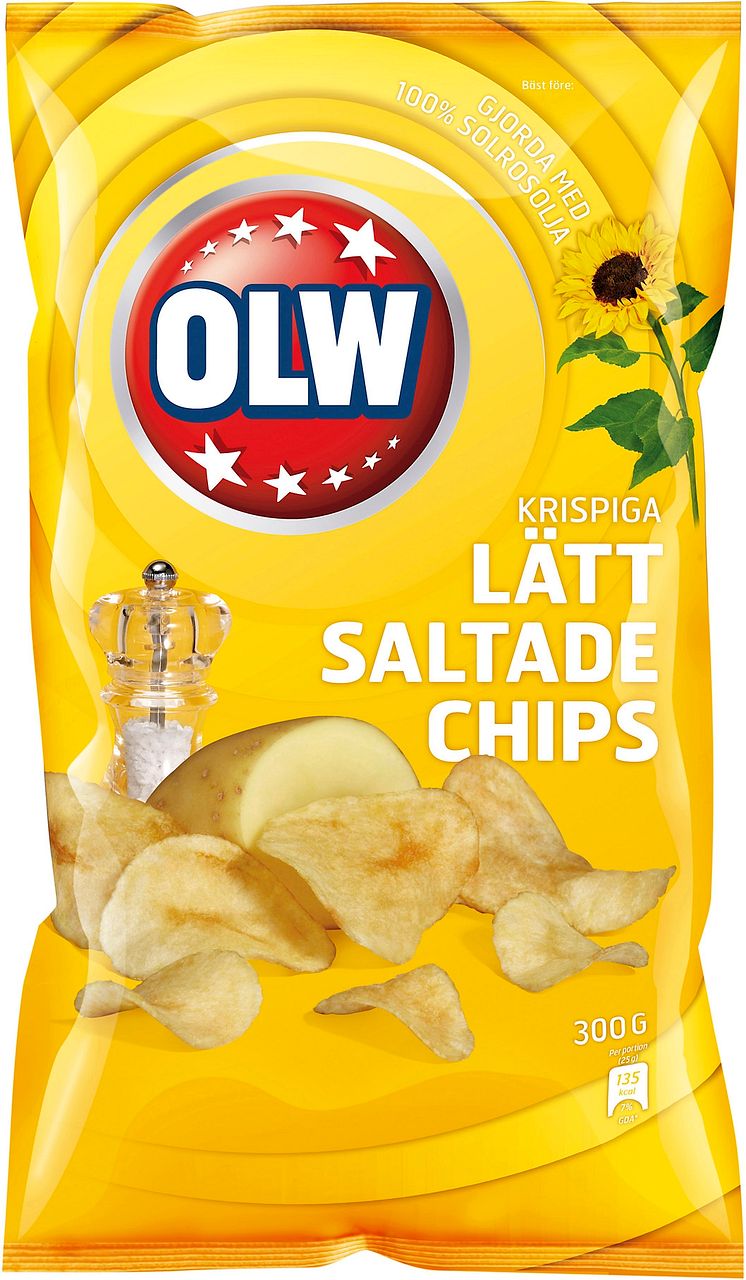 OLW Lättsaltade Chips 
