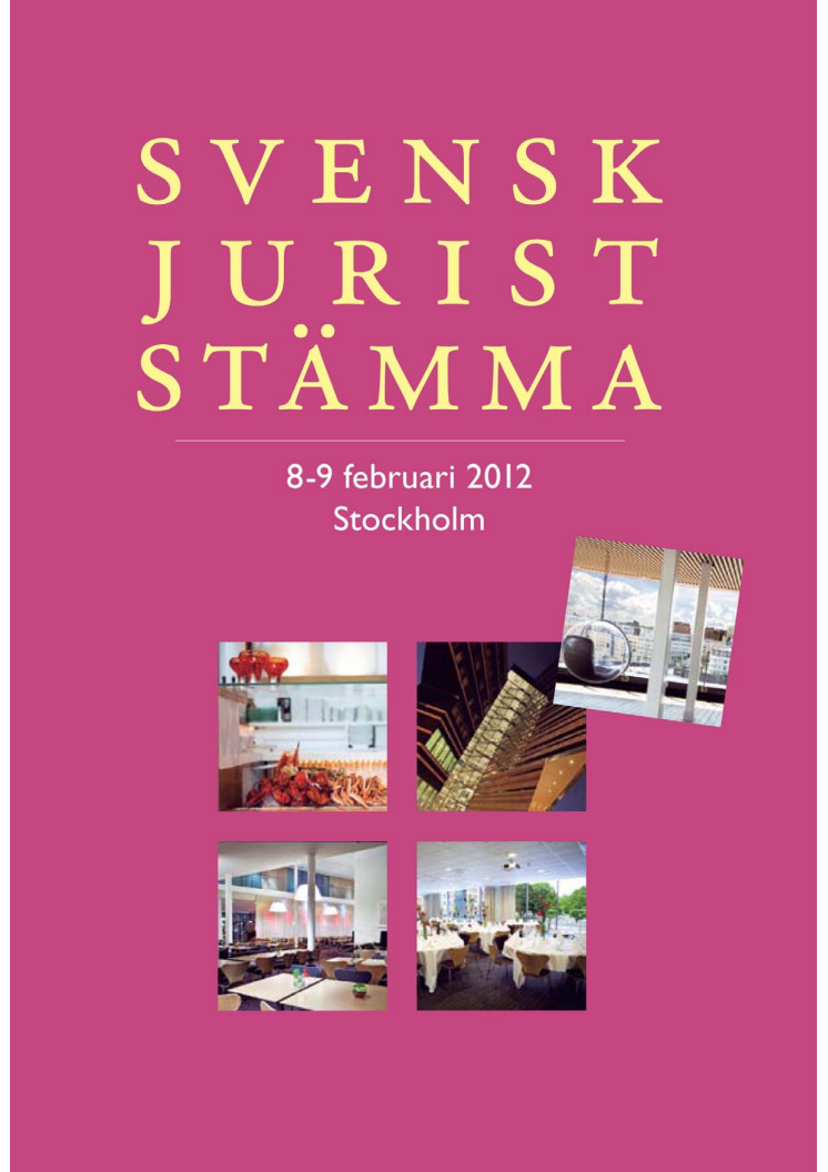 Programmet till Svensk Juriststämma 2012