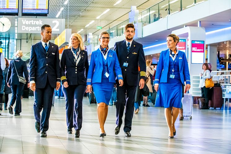KLM crew in uniform