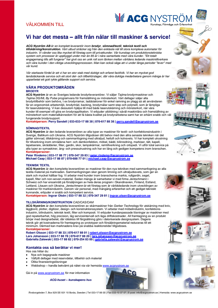 ACG Nyström - företagspresentation