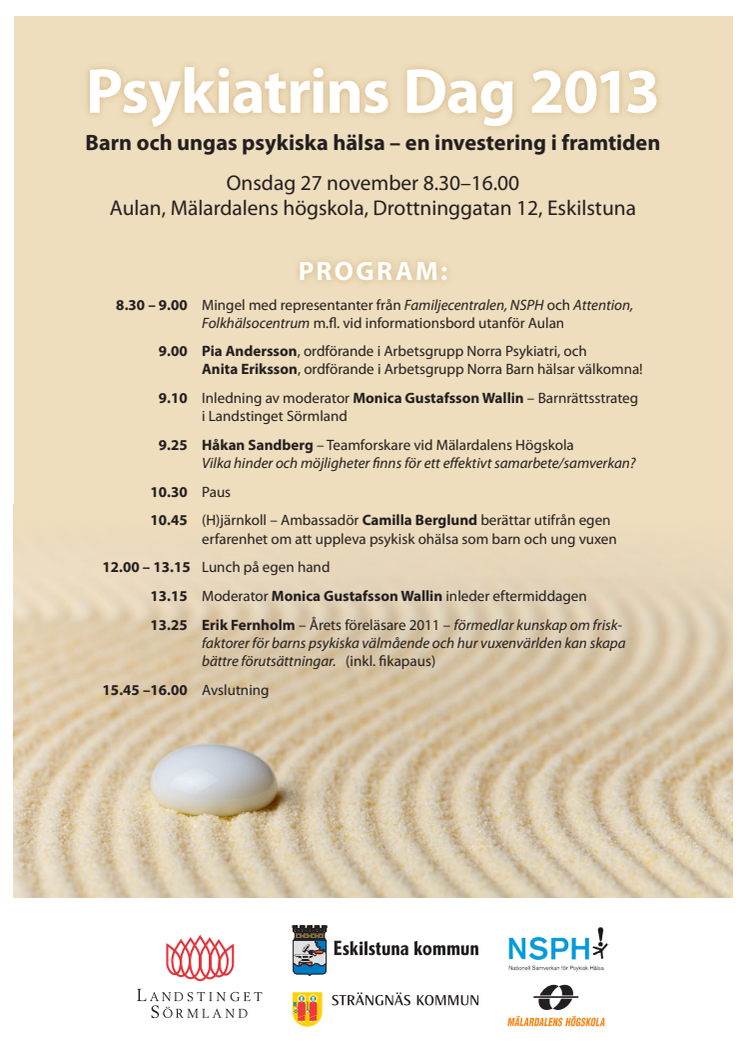 Program Psykiatrins dag 2013