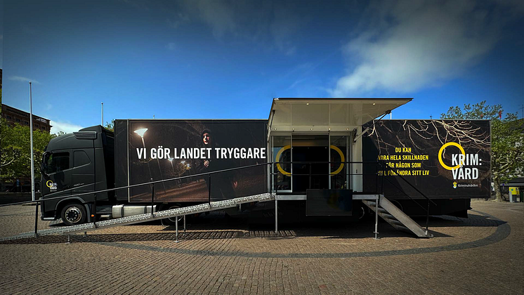 Kriminnalvårdens utställningstrailer