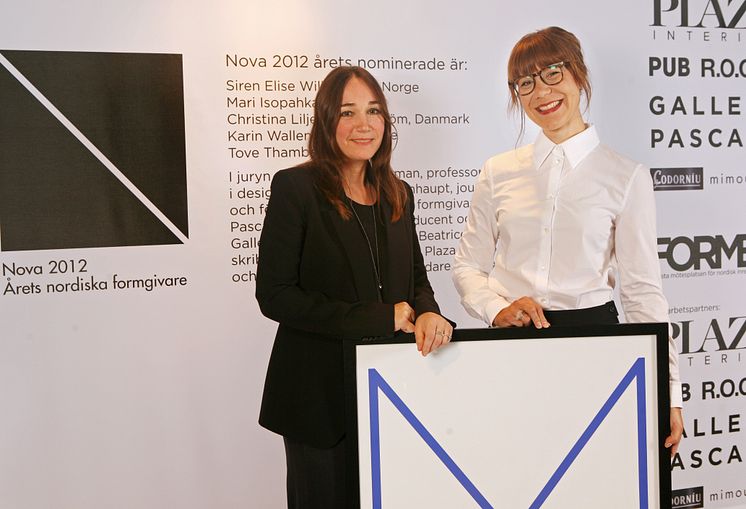 Monika Förster and Mari Isopahkala från Finland, winner of Nova Nordic Designer of the Year