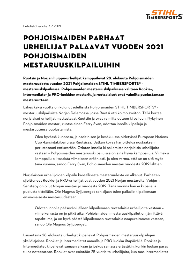 POHJOISMAIDEN PARHAAT URHEILIJAT PALAAVAT VUODEN 2021 POHJOISMAIDEN MESTARUUSKILPAILUIHIN .pdf