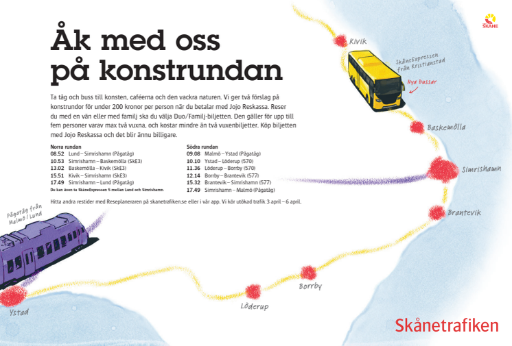 Skånetrafiken kör extra turer till konstrundan på Österlen_2015