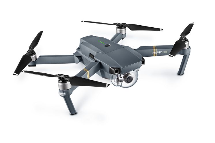 Mavic Pro (Unfolded, Side View from Left)