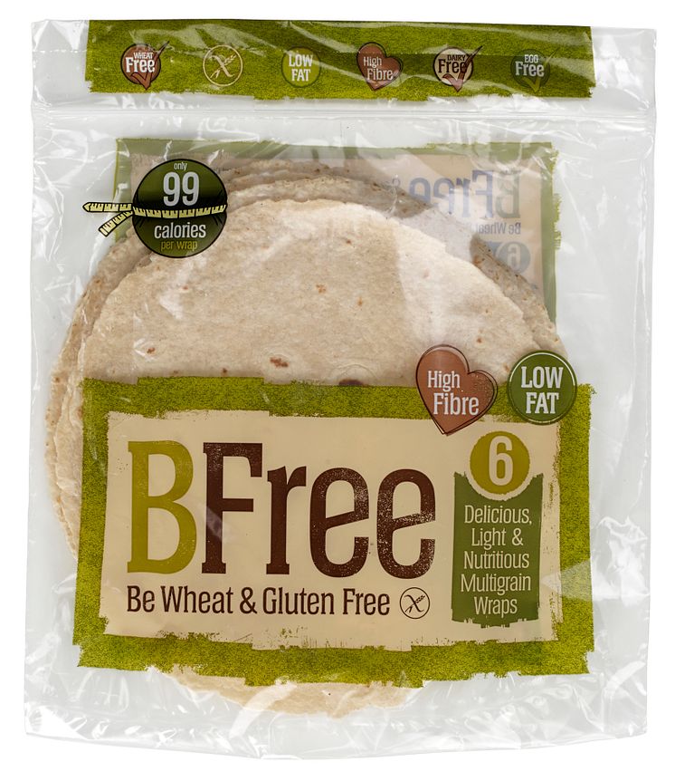 BFree wraps flerkorn glutenfri melkefri 252 g (6 x 42 g)