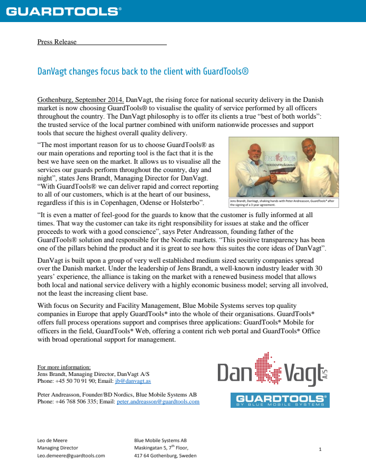 DanVagt changes focus back to the client with GuardTools® 