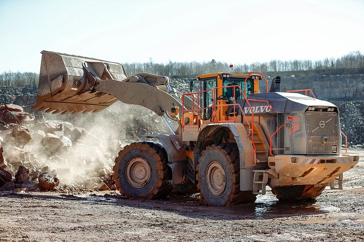 Volvo L350H hjullastare hos Cementa