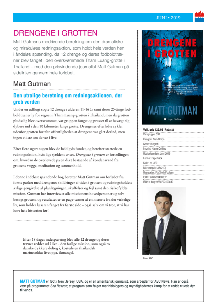 Nyhed på vej fra HarperCollins: DRENGENE I GROTTEN af Matt Gutman