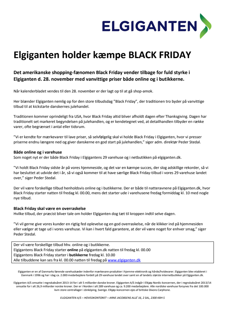 Elgiganten holder kæmpe Black Friday