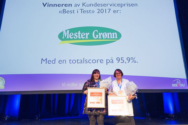 Mester Grønn vant Kundeserviceprisen 2017