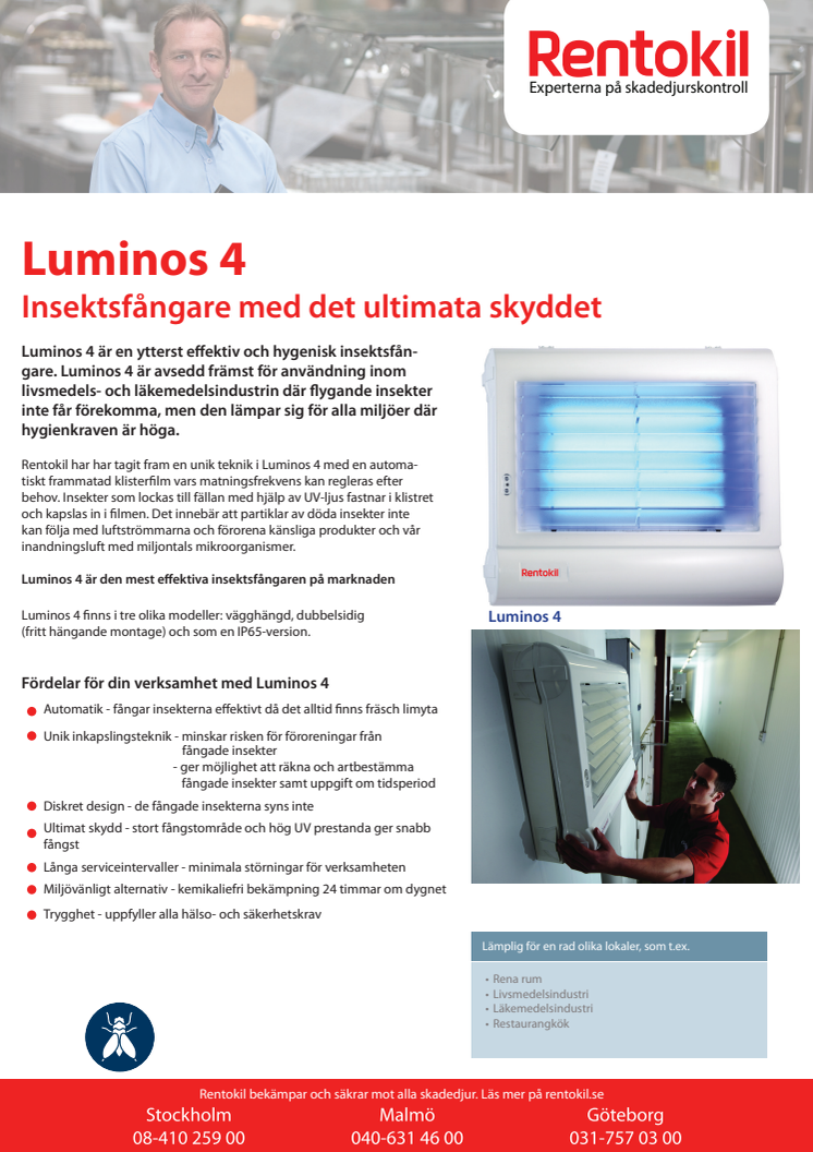 Luminos 4 Insektsfångare med det ultimata skyddet