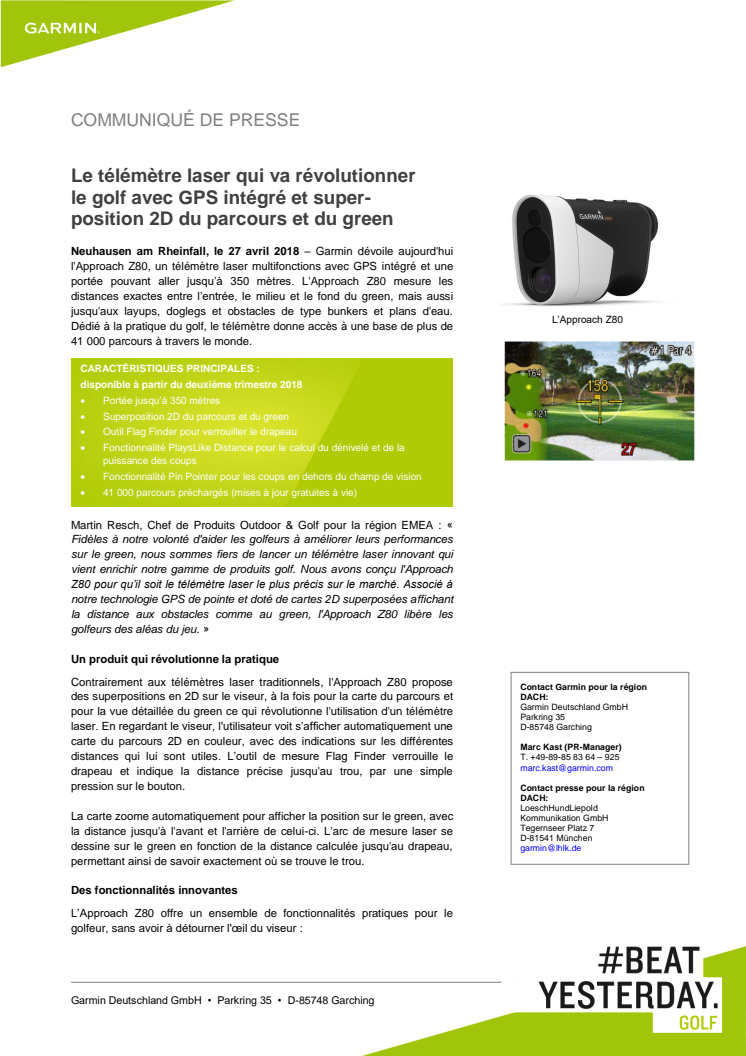 Le télémètre laser qui va révolutionner le golf avec GPS intégré et super-position 2D du parcours et du green