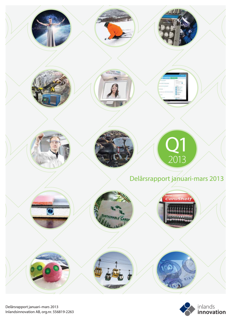 Delårsrapport januari-mars 2013. Inlandsinnovation AB