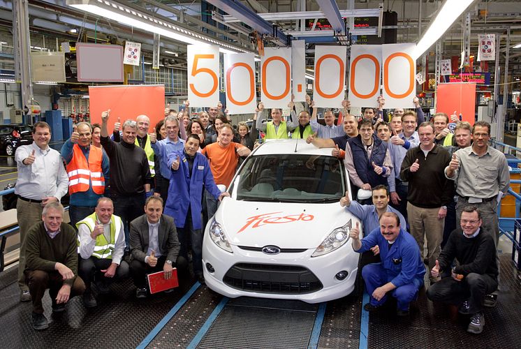Fords Niehl-fabrik i tyska Köln släppte i väg sin 500 000:e nya Ford Fiesta den 12 januari 2010