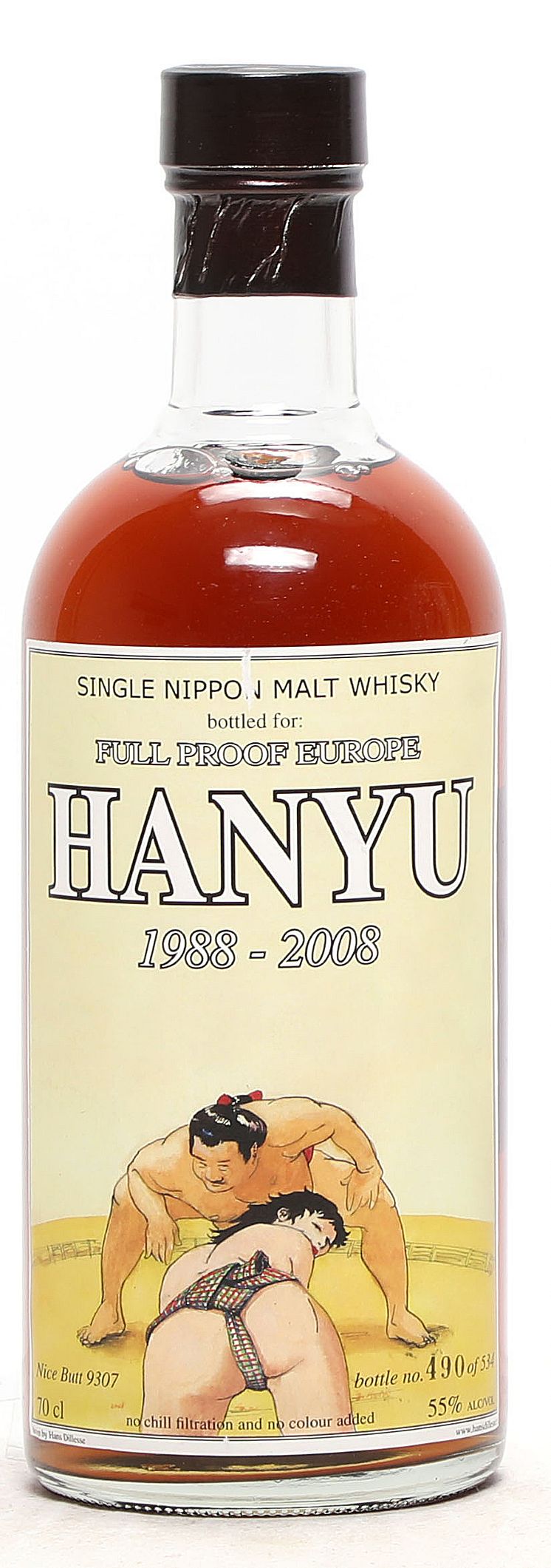 1 bt. Hanyu "Big Butt", Single Nippon Malt Whisky 1988 A-A/B (bn). 