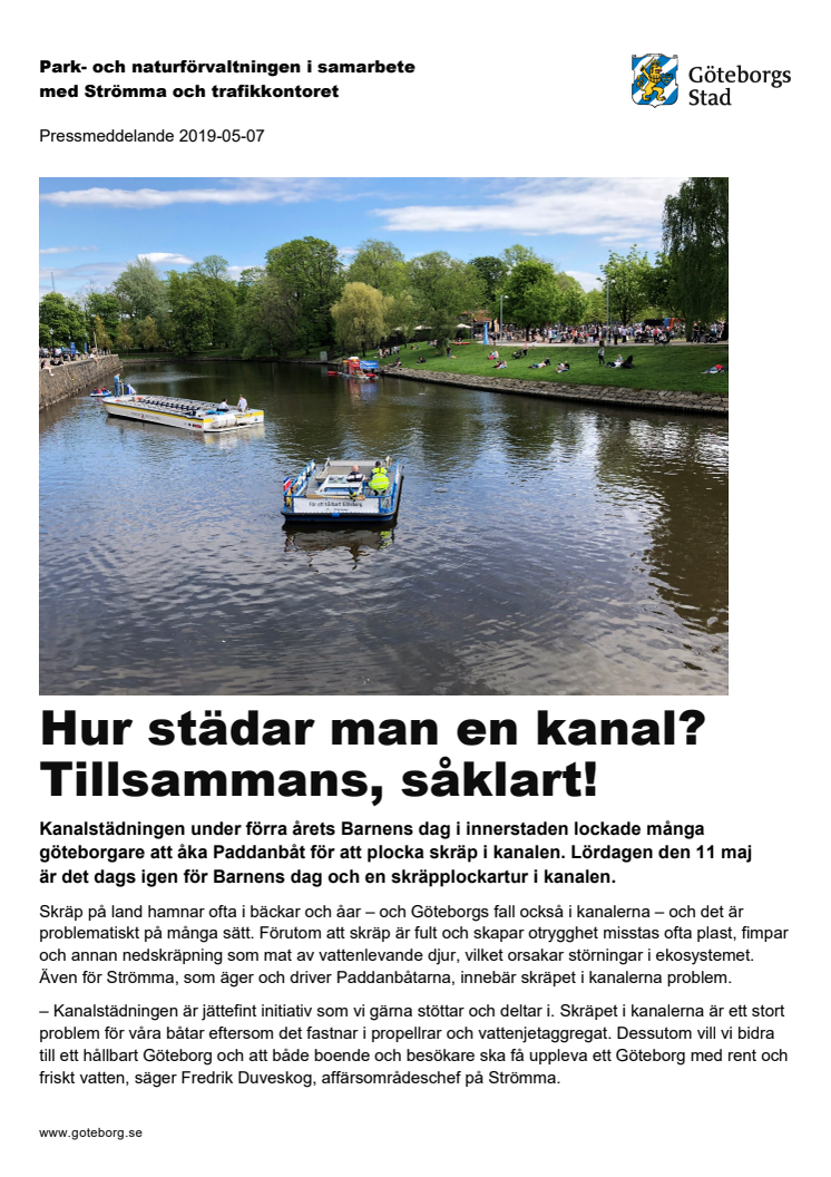 Hur städar man en kanal? Tillsammans, såklart!