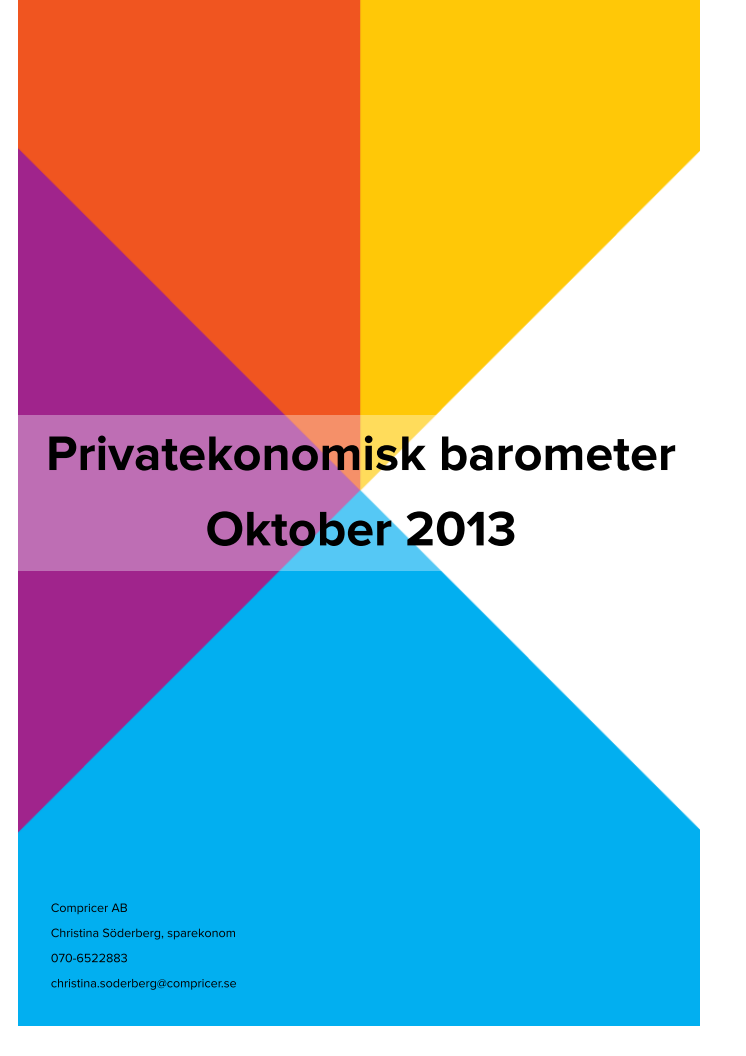 Privatekonomisk barometer oktober 2013