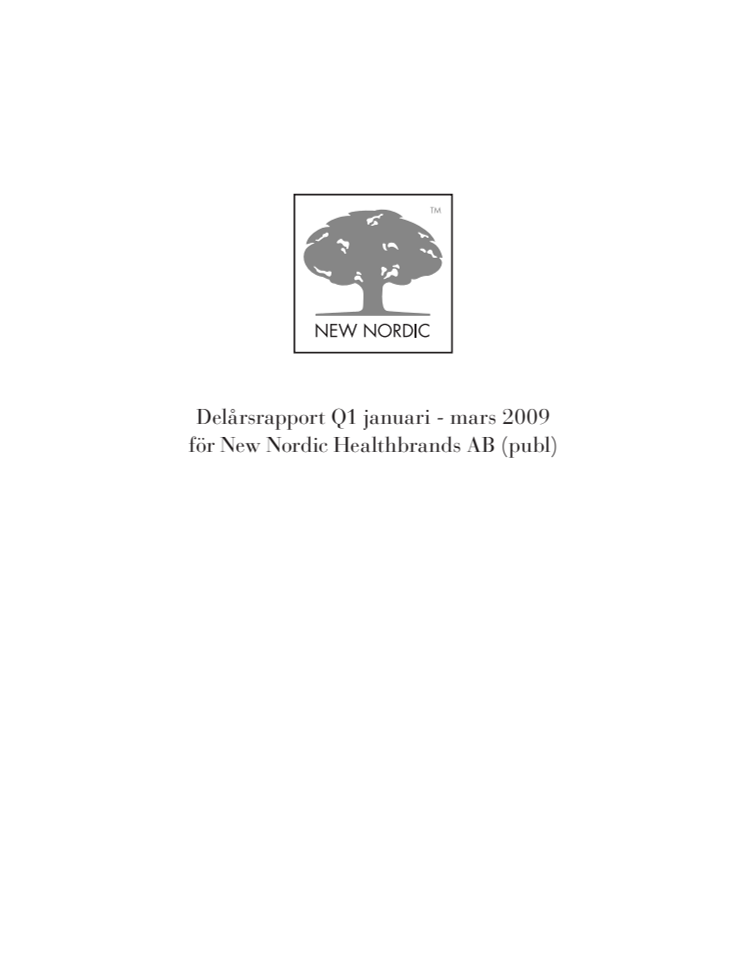 Delårsrapport Q1 2009