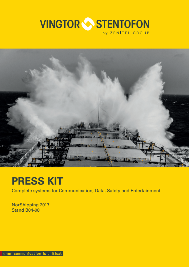 Zenitel Press Kit for Nor-Shipping 2017