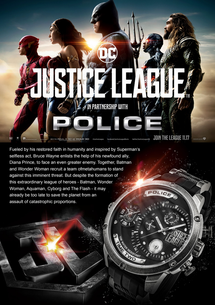 POLICE har designet en limited edition klokke for superhelt fans verden over.