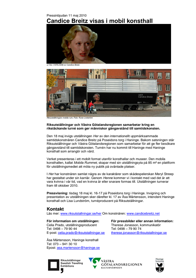 Candice Breitz visas i mobil konsthall
