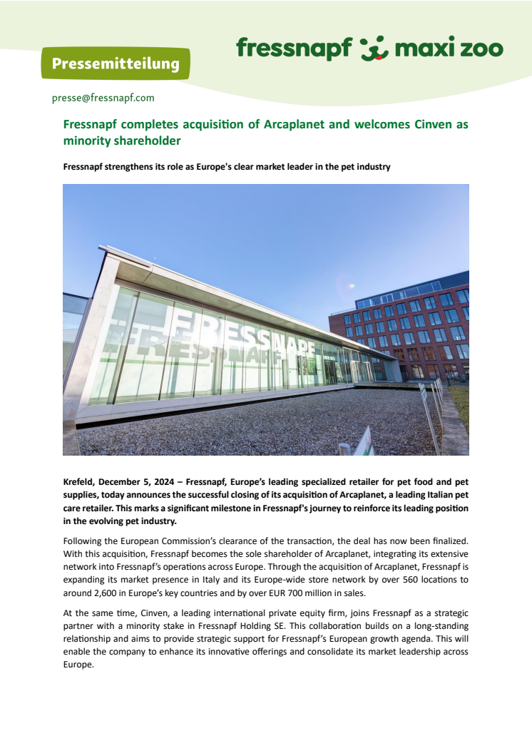 20241205_Fressnapf_Press Release_Arcaplanet Closing.pdf