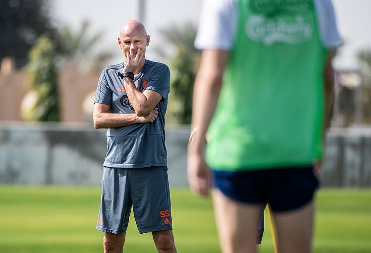 Én times træning med Ståle Solbakken, Viktor Fischer og andre FCK-spillere.