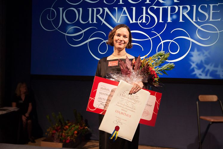 Lisa Irenius, Upsala Nya Tidning - Årets Förnyare 2013.