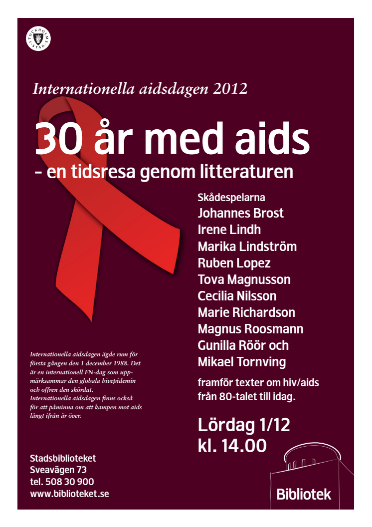 Affisch Aidsdagen