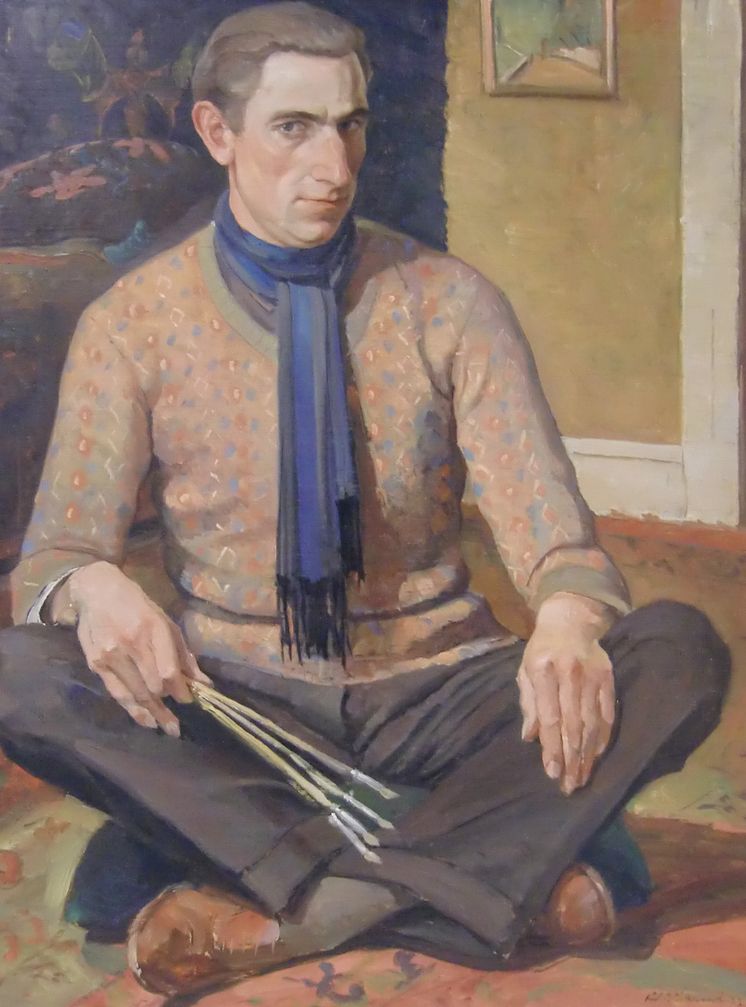 Richard Björklund (1897-1974), olja på pannå, 1927 