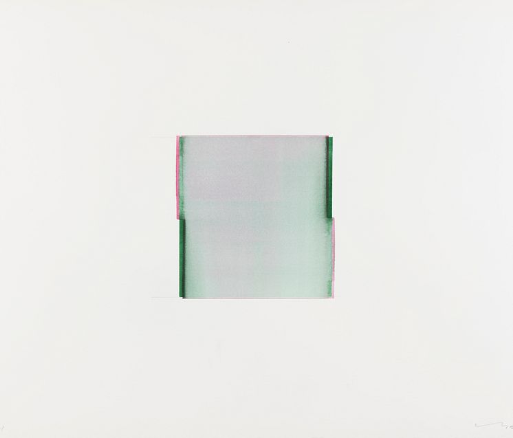 Callum Innes, Untitled, Lamp Black / Titanium White, Series of 40 watercolors, 2023. 