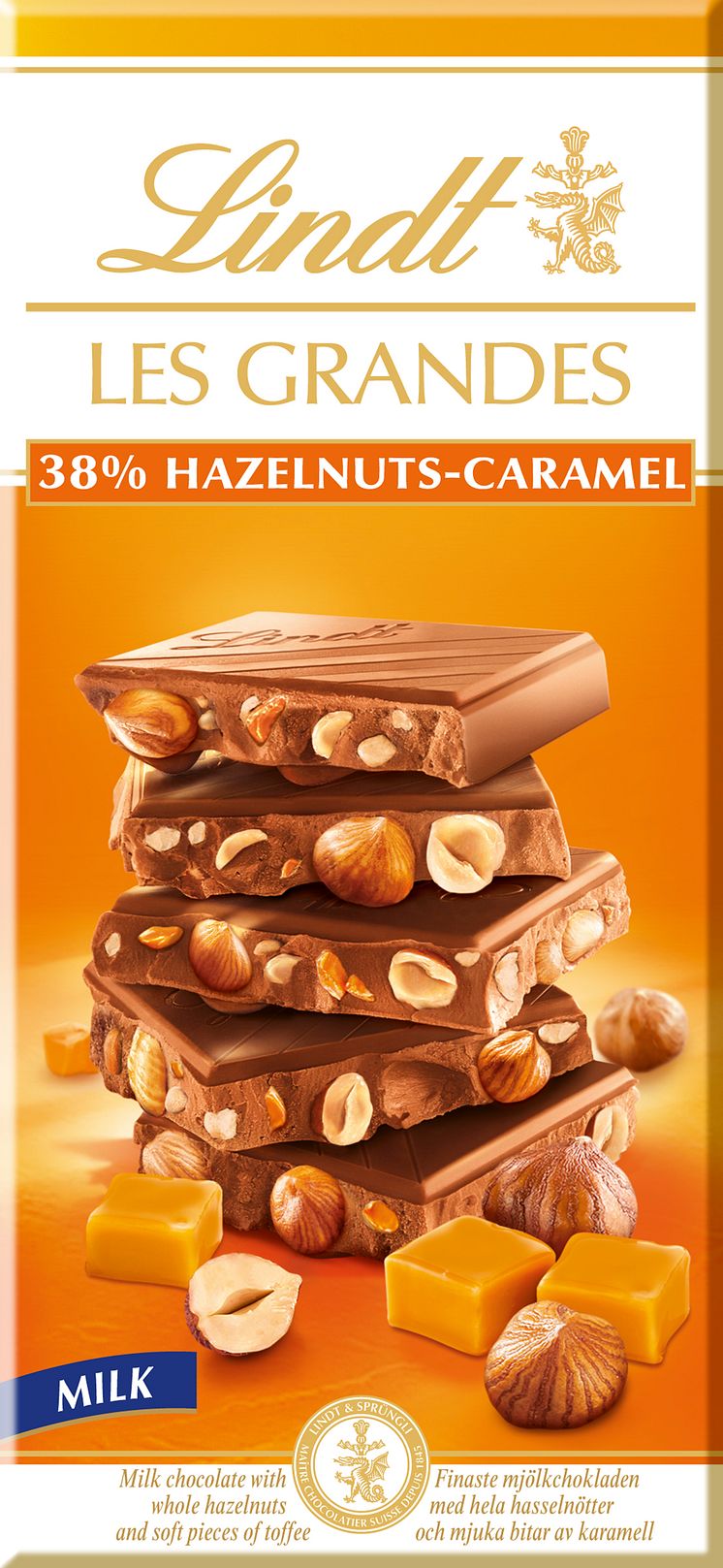 Lindt Les Grandes Milk Hazelnut-Caramel