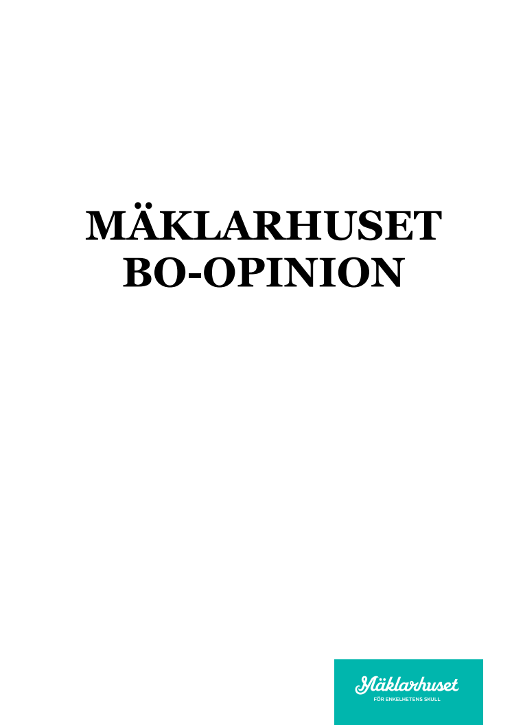 Mäklarhuset Bo-Opinion om unga vuxna