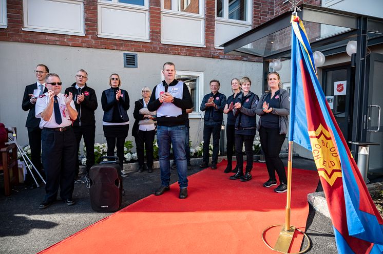 Från invigningen av Frälsningsarmén Halvvägshuset Kurön-Stockholm. Foto: Jonas Nimmersjö. 